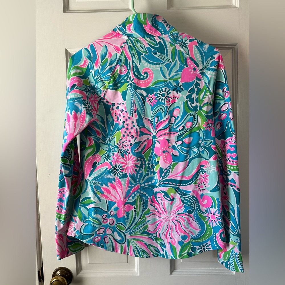 Lilly Pulitzer Floral Quarter-Zip Pullover - Picture 8 of 9